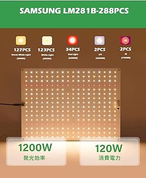 激安で販売します。Optic 2 LED成長ライト COB機能付き 5W調光可能 Amazon.co.jp: Aokson 植物育成ライト LED光合成ライト 1200W